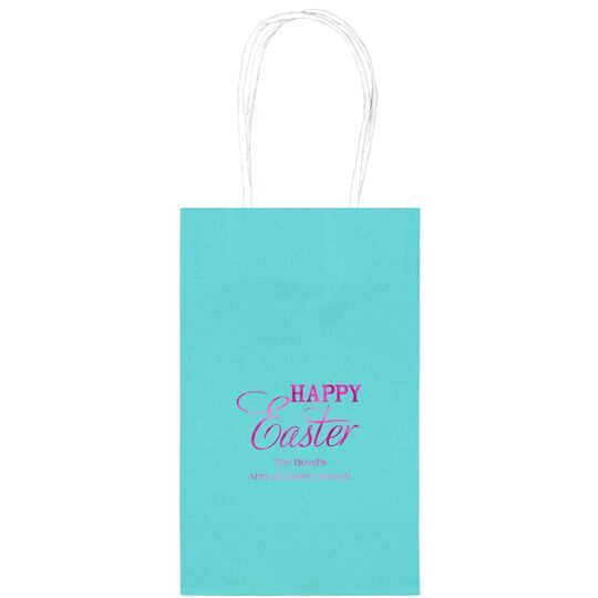 Happy Easter Medium Twisted Handled Bags